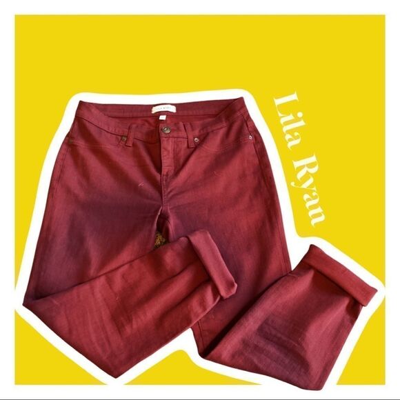 NWOT Lila Ryan Red Bootleg Business Casual Jean Size 29/ US 8 - Picture 12 of 12